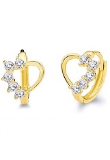 remarkable tiny gold heart baby huggie earrings 
